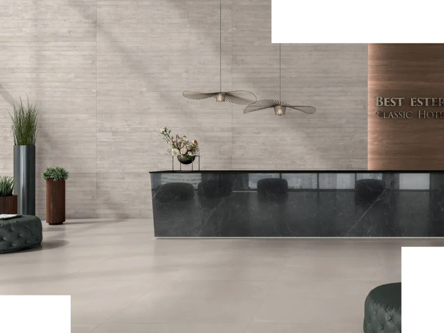 Tyles keramische tegels commerciële ruimte handelsruimte groot formaat xxl