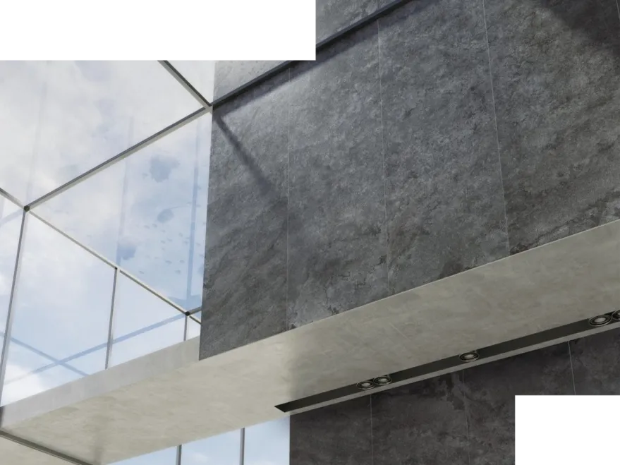 Keramische geveltegels muur gebouw