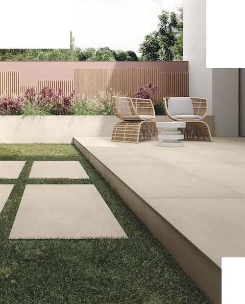 Keramische vloertegels terras buiten