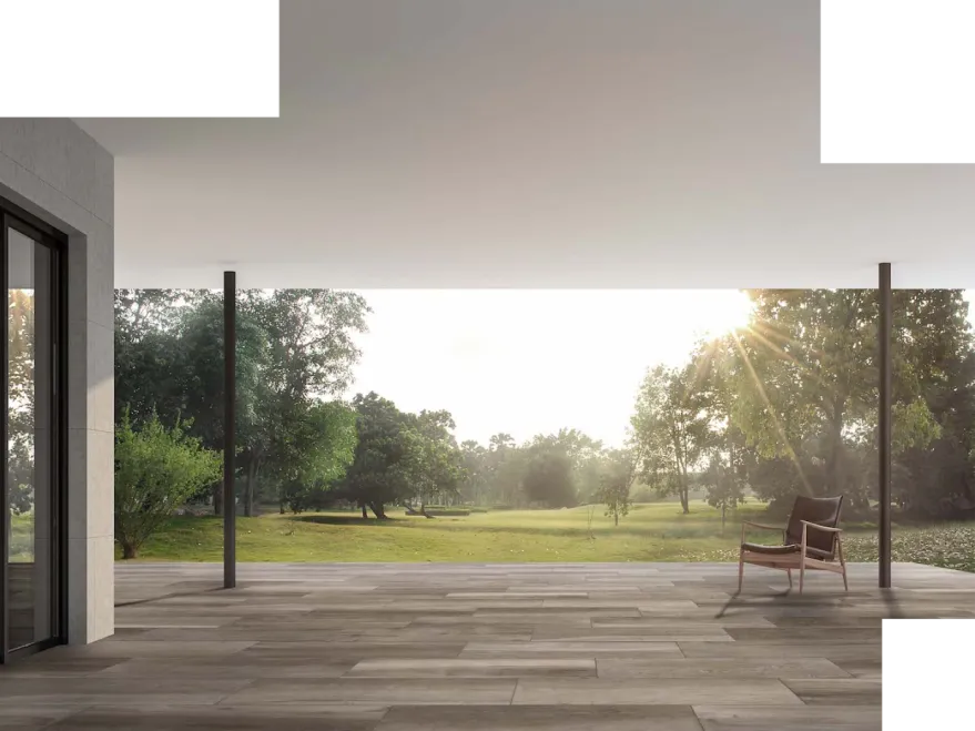 Tyles houtstructuur terrastegels buiten