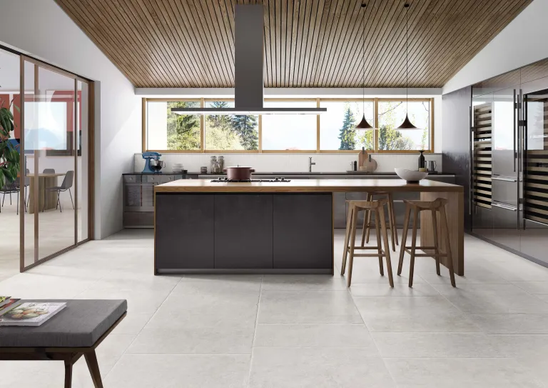 Tyles carrelages céramique cuisine sol gris